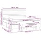 Giroletto a Molle con Materasso Blu Scuro 200x200 cm in Velluto