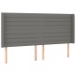 vidaXL Letto a Molle Materasso e LED Grigio Scuro 180x200cm in Tessuto