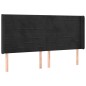 vidaXL Letto a Molle con Materasso e LED Nero 180x200 cm in Velluto vidaXL Letto a Molle con Materasso e LED Nero 180x200 cm in Velluto