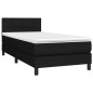 vidaXL Giroletto a Molle con Materasso Nero 80x200 cm inTessuto
