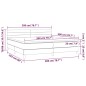 vidaXL Giroletto a Molle con Materasso Grigio Chiaro 200x200cm Tessuto