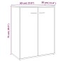 Credenza Rovere Fumo 60x30x75 cm in Legno Multistrato Credenza Rovere Fumo 60x30x75 cm in Legno Multistrato