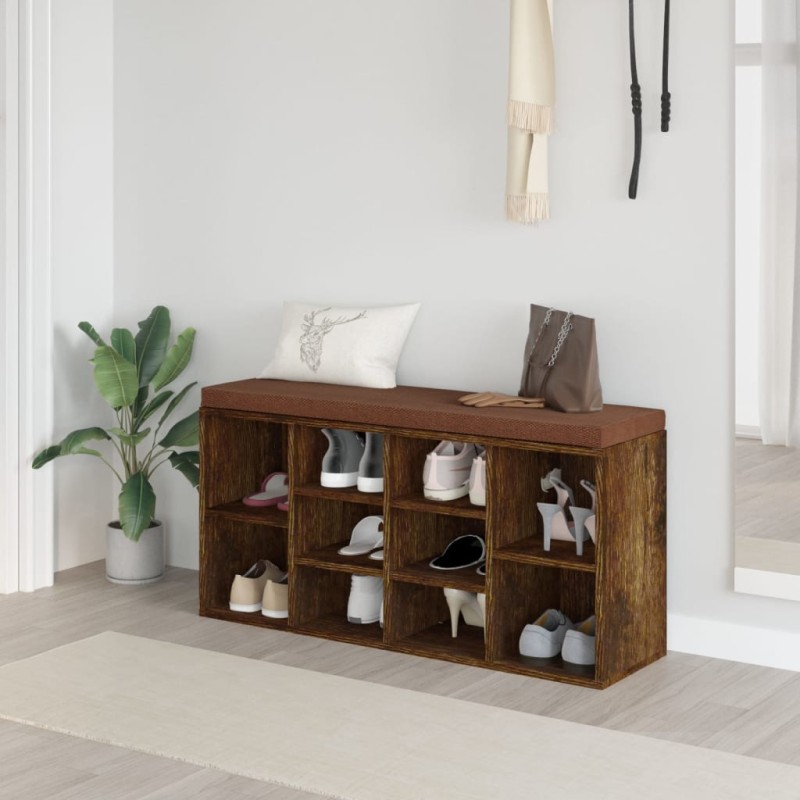 Scarpiera Rovere Fumo 103x30x48 cm in Legno Multistrato Scarpiera Rovere Fumo 103x30x48 cm in Legno Multistrato