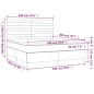 Giroletto a Molle con Materasso Tortora 180x200 cm in Tessuto