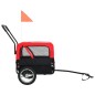 Rimorchio Bici e Carrello Jogging per Animali 2-in-1 Rosso Nero Rimorchio Bici e Carrello Jogging per Animali 2-in-1 Rosso Nero