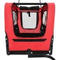 Rimorchio Bici e Carrello Jogging per Animali 2-in-1 Rosso Nero Rimorchio Bici e Carrello Jogging per Animali 2-in-1 Rosso Nero
