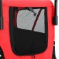 Rimorchio Bici e Carrello Jogging per Animali 2-in-1 Rosso Nero Rimorchio Bici e Carrello Jogging per Animali 2-in-1 Rosso Nero