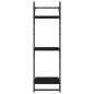 Mensole a Muro con Aste 3 Livelli 2pz Nere 30x25x100 cm