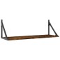 vidaXL Mensole Parete 2pz Rovere Fumo 80x25x25,5 cm Legno Multistrato