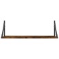 vidaXL Mensole Parete 2pz Rovere Fumo 80x25x25,5 cm Legno Multistrato