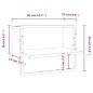 Mensola a Parete con Asta Rovere Fumo 40x25x30 cm