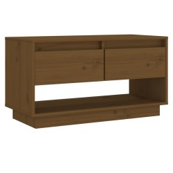 vidaXL Mobile TV ambra 74x34x40 cm in Legno Massello di Pino