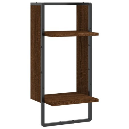 vidaXL Mensola da Parete con Asta Rovere Marrone 30x25x65 cm