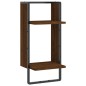 vidaXL Mensola da Parete con Asta Rovere Marrone 30x25x65 cm