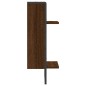 vidaXL Mensola da Parete con Asta Rovere Marrone 30x25x65 cm