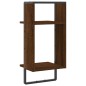 vidaXL Mensola da Parete con Asta Rovere Marrone 30x25x65 cm
