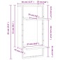 vidaXL Mensola da Parete con Asta Rovere Marrone 30x25x65 cm