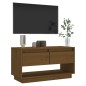 vidaXL Mobile TV ambra 74x34x40 cm in Legno Massello di Pino vidaXL Mobile TV ambra 74x34x40 cm in Legno Massello di Pino