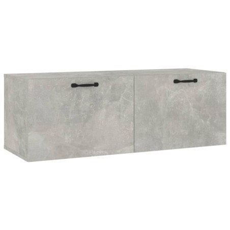 Mobile Pensile Grigio Cemento 100x36,5x35 cm Legno Multistrato
