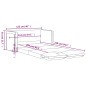 Divano Letto da Terra 2 in 1 Grigio Scuro 122x204x55 cm Velluto