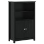 Set Mobili da Bagno 3 pz BERG Nero in Legno Massello di Pino Set Mobili da Bagno 3 pz BERG Nero in Legno Massello di Pino