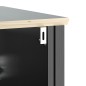 Set Mobili da Bagno 3 pz BERG Nero in Legno Massello di Pino Set Mobili da Bagno 3 pz BERG Nero in Legno Massello di Pino