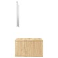 Set Mobili da Bagno 2 pz Rovere in Legno Multistrato Set Mobili da Bagno 2 pz Rovere in Legno Multistrato