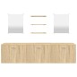 Set Mobili da Bagno 6 pz Rovere in Legno Multistrato Set Mobili da Bagno 6 pz Rovere in Legno Multistrato