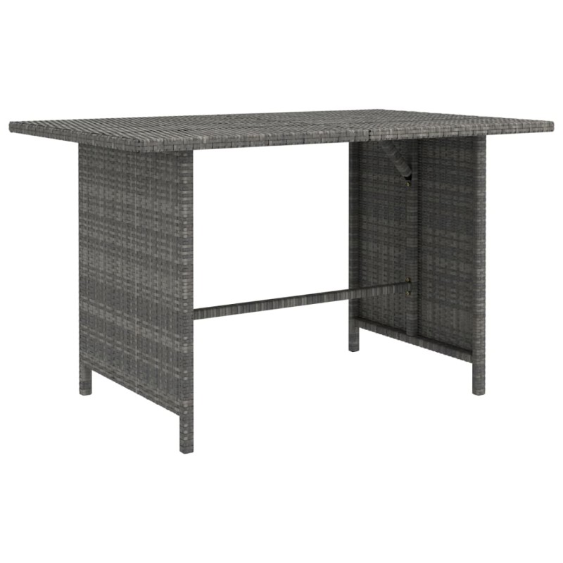 Tavolo da Pranzo da Giardino Grigio 110x70x65 cm in Polyrattan Tavolo da Pranzo da Giardino Grigio 110x70x65 cm in Polyrattan