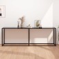 Tavolo Consolle Nero 220x35x75,5 cm in Vetro Temperato Tavolo Consolle Nero 220x35x75,5 cm in Vetro Temperato