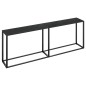 Tavolo Consolle Nero 220x35x75,5 cm in Vetro Temperato Tavolo Consolle Nero 220x35x75,5 cm in Vetro Temperato