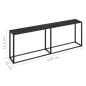 Tavolo Consolle Nero 220x35x75,5 cm in Vetro Temperato Tavolo Consolle Nero 220x35x75,5 cm in Vetro Temperato