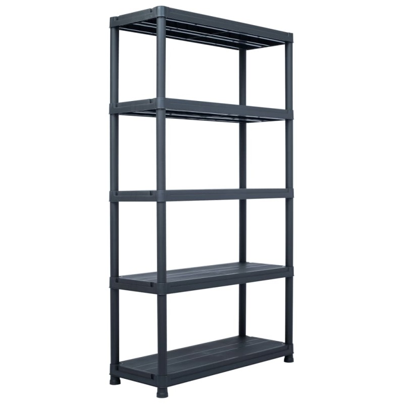 Scaffale Nero 500 kg 100x40x180 cm in Plastica Scaffale Nero 500 kg 100x40x180 cm in Plastica