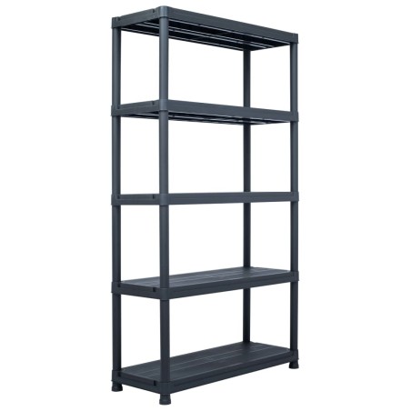 Scaffale Nero 500 kg 100x40x180 cm in Plastica