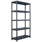 Scaffale Nero 500 kg 100x40x180 cm in Plastica Scaffale Nero 500 kg 100x40x180 cm in Plastica