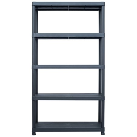 Scaffale Nero 500 kg 100x40x180 cm in Plastica