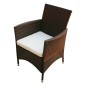 Sedie da Giardino 2 pz in Polyrattan Marrone Sedie da Giardino 2 pz in Polyrattan Marrone