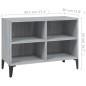 Mobile TV con Gambe in Metallo Grigio Sonoma 69,5x30x50 cm Mobile TV con Gambe in Metallo Grigio Sonoma 69,5x30x50 cm