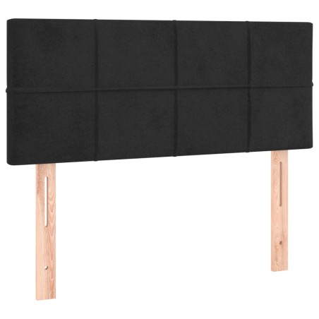 Testiera Nera 90x5x78/88 cm in Velluto