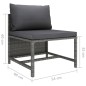 Set Divani da Giardino 8 pz con Cuscini in Polyrattan Grigio Set Divani da Giardino 8 pz con Cuscini in Polyrattan Grigio