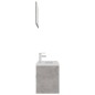 Set Mobili da Bagno Grigio Cemento in Truciolato Set Mobili da Bagno Grigio Cemento in Truciolato