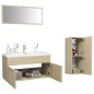 Set Mobili da Bagno Rovere Sonoma in Truciolato