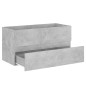 Mobile Bagno con Lavabo Integrato Grigio Cemento in Truciolato Mobile Bagno con Lavabo Integrato Grigio Cemento in Truciolato