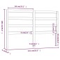 Testiera per Letto 141x4x100 cm in Legno Massello di Pino Testiera per Letto 141x4x100 cm in Legno Massello di Pino