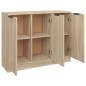Credenza Rovere Sonoma 90,5x30x70 cm in Legno Multistrato Credenza Rovere Sonoma 90,5x30x70 cm in Legno Multistrato