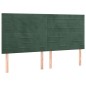 Testiere 4 pz Verde Scuro 100x5x78/88 cm in Velluto Testiere 4 pz Verde Scuro 100x5x78/88 cm in Velluto