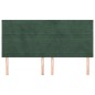 Testiere 4 pz Verde Scuro 100x5x78/88 cm in Velluto Testiere 4 pz Verde Scuro 100x5x78/88 cm in Velluto