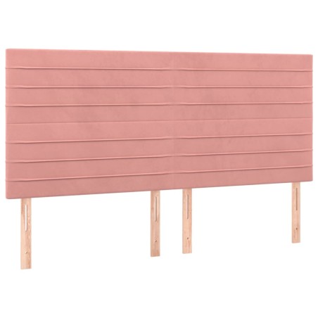 Testiere 4 pz Rosa 100x5x78/88 cm in Velluto