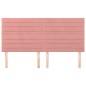 Testiere 4 pz Rosa 100x5x78/88 cm in Velluto Testiere 4 pz Rosa 100x5x78/88 cm in Velluto