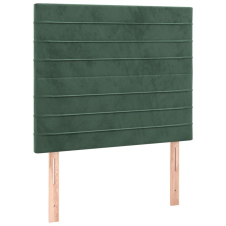 Testiere 2 pz Verde Scuro 100x5x78/88 cm in Velluto